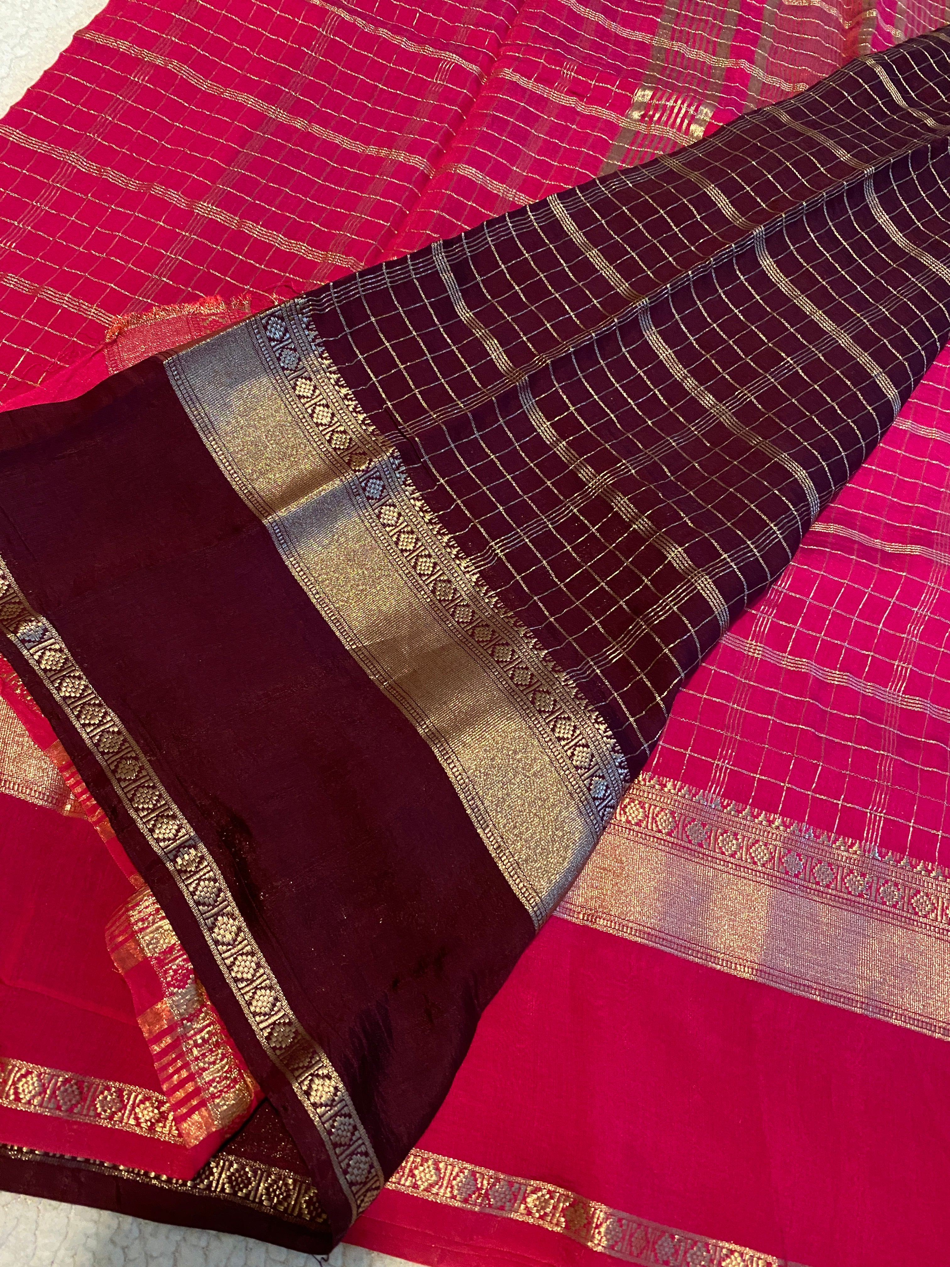 Pink Fancy Cotton Blend Saree with Silky Finish