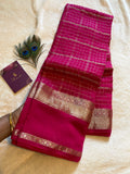 Pink Fancy Cotton Blend Saree with Silky Finish
