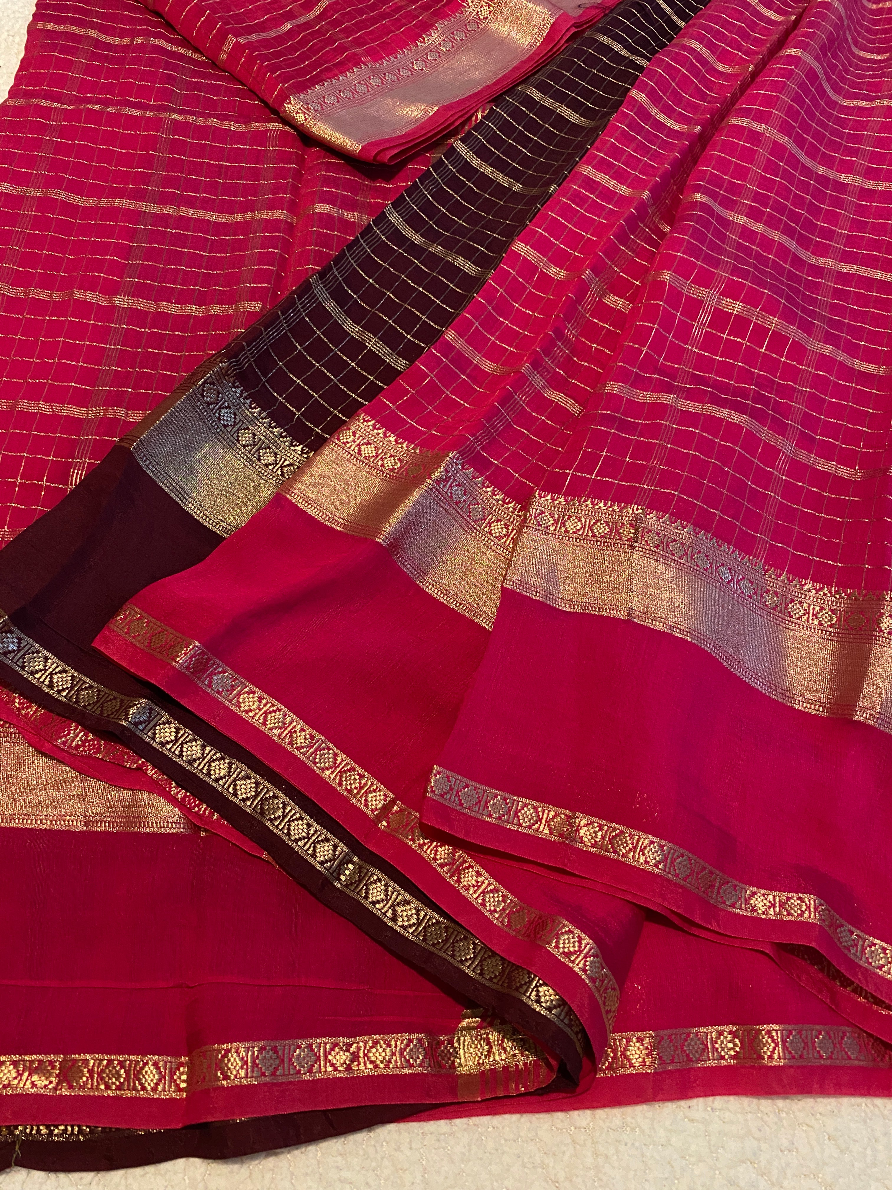 Pink Fancy Cotton Blend Saree with Silky Finish