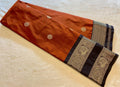 Premium Rust Orange Semi Kanchipuram Silk Saree