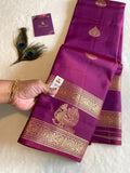 Pure Kanchipuram Silk Saree | Magenta Purple