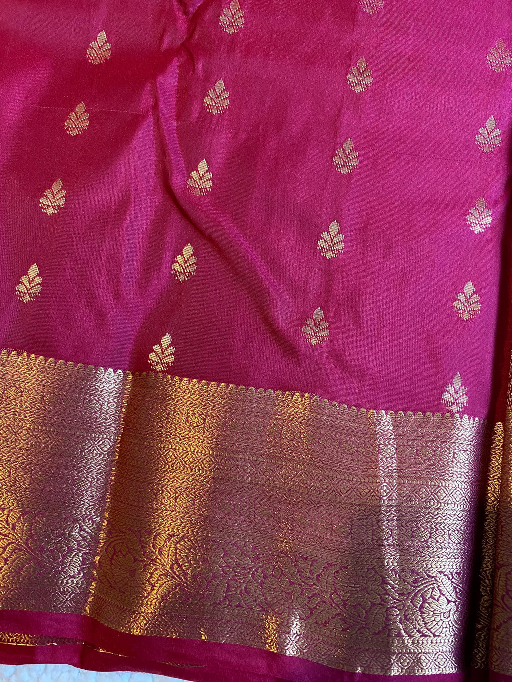 Premium Rani Pink and Maroon Semi Kanchipuram Silk Saree