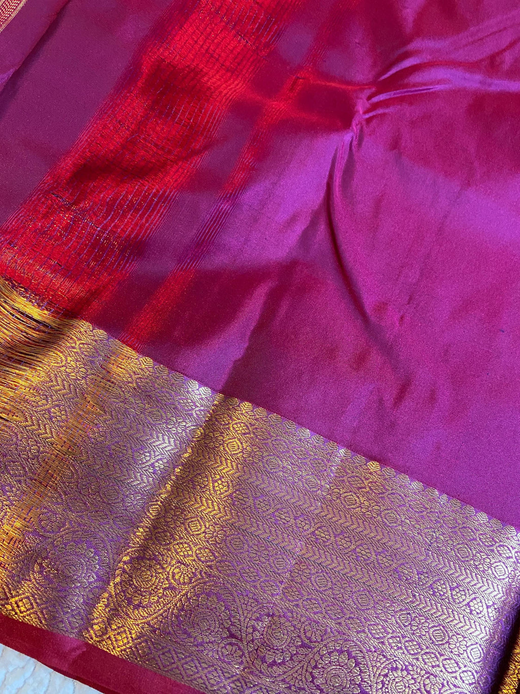 Premium Semi Kanchipuram Silk Saree | Dual Tone Peacock Green & blue Saree