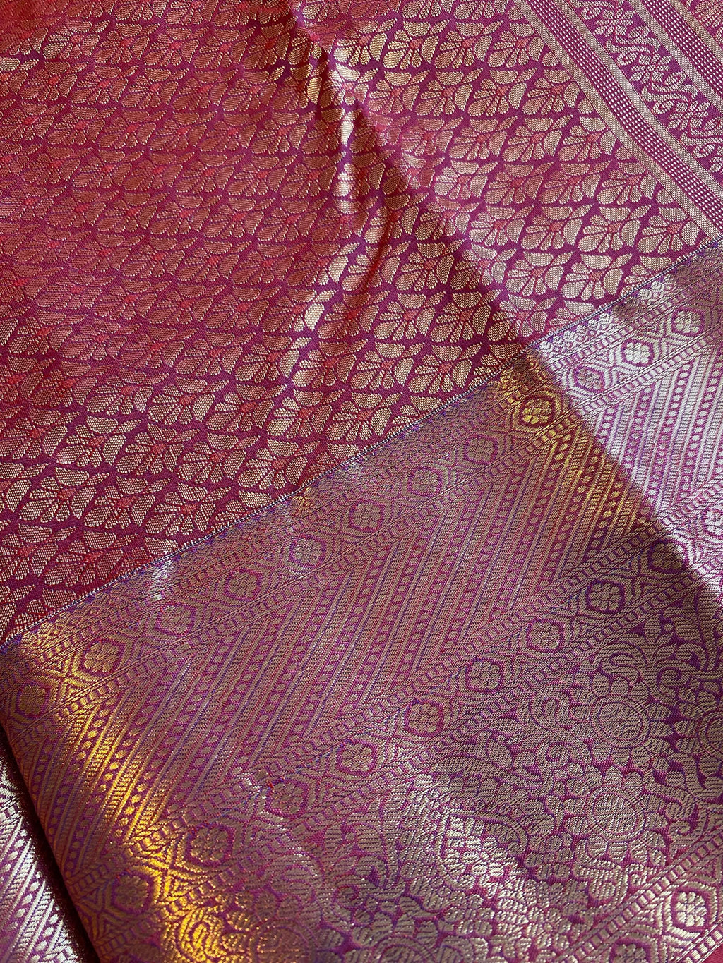 Premium Semi Kanchipuram Silk Saree | Dual Tone Peacock Green & blue Saree