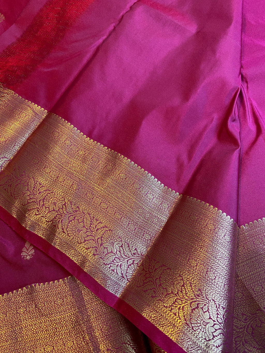Premium Rani Pink and Maroon Semi Kanchipuram Silk Saree