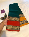 Narayanpet Pure Cotton Saree with Ganga-Jamuna Border | Blouse NOT Included