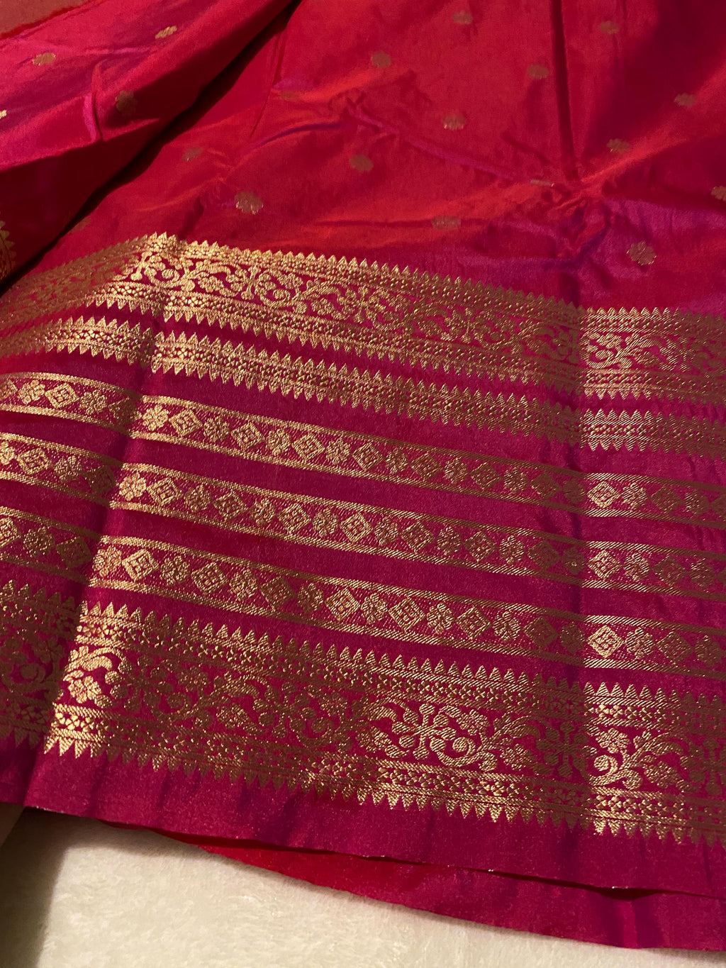 Premium Semi Kanchipuram Silk Saree | Deep Magenta Saree