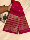 Premium Semi Kanchipuram Silk Saree | Deep Magenta Saree