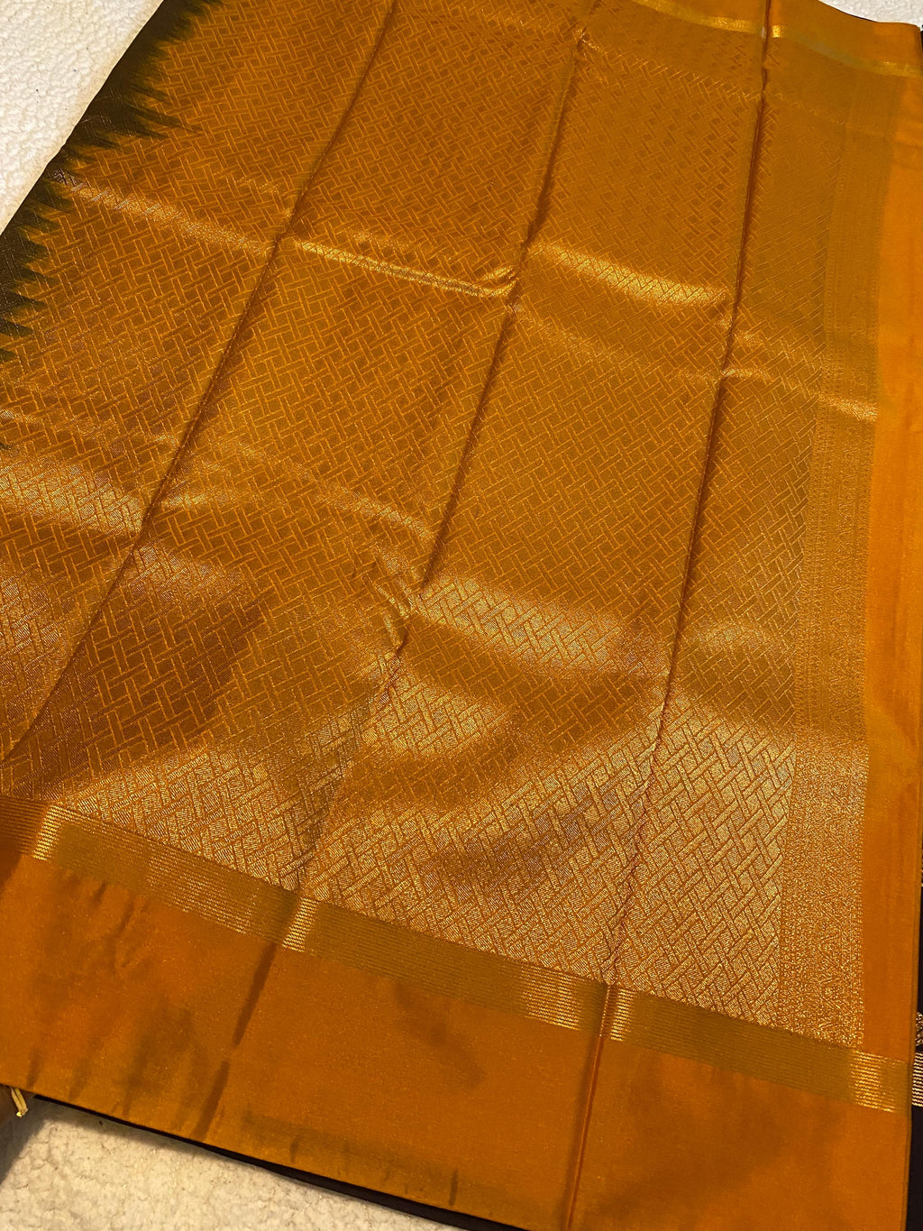 Deep Plum Purple Semi-Kanchipuram Silk Saree with Mustard Pallu