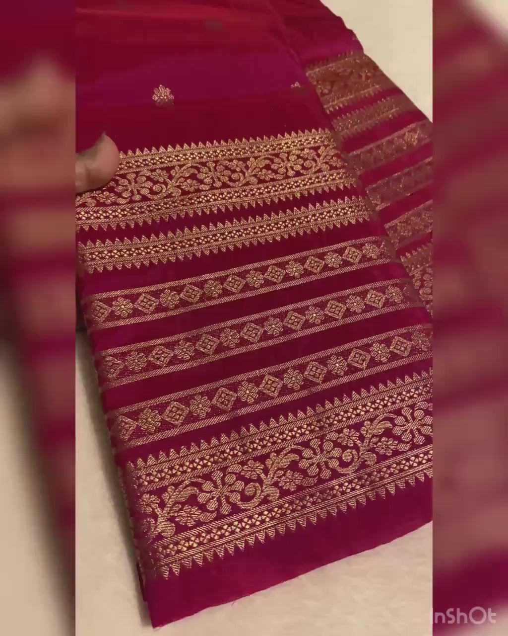Premium Semi Kanchipuram Silk Saree | Deep Magenta Saree