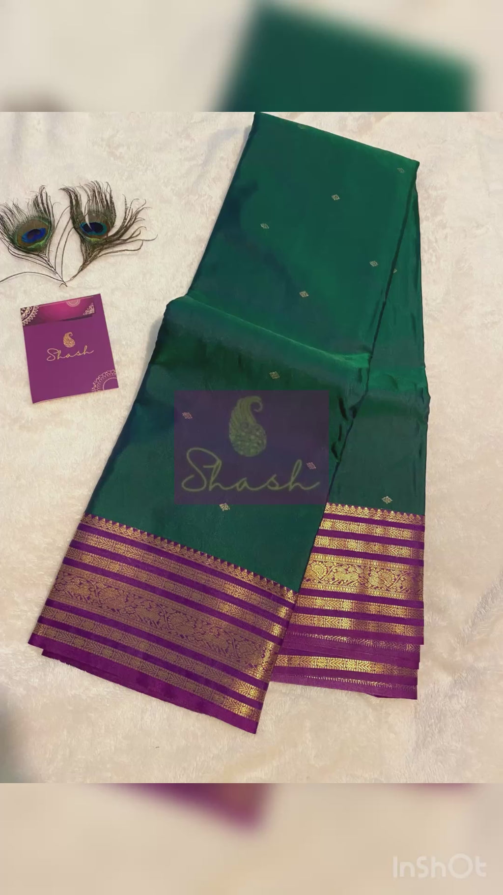 Regal Green & Royal Purple Semi-Kanchipuram Silk Saree