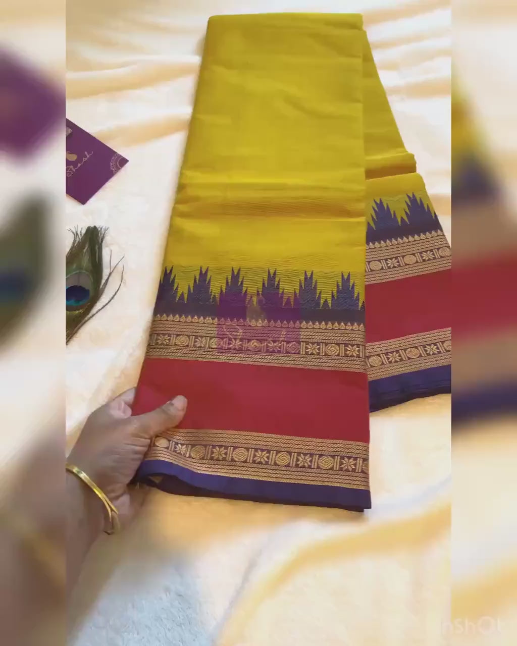 Pure Kanchi Cotton Saree – Lemon Yellow with Signature Kanchi Borders