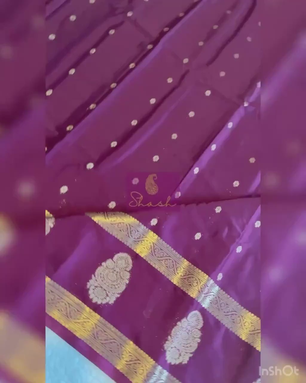 Wine Semi Mysore Crepe Saree