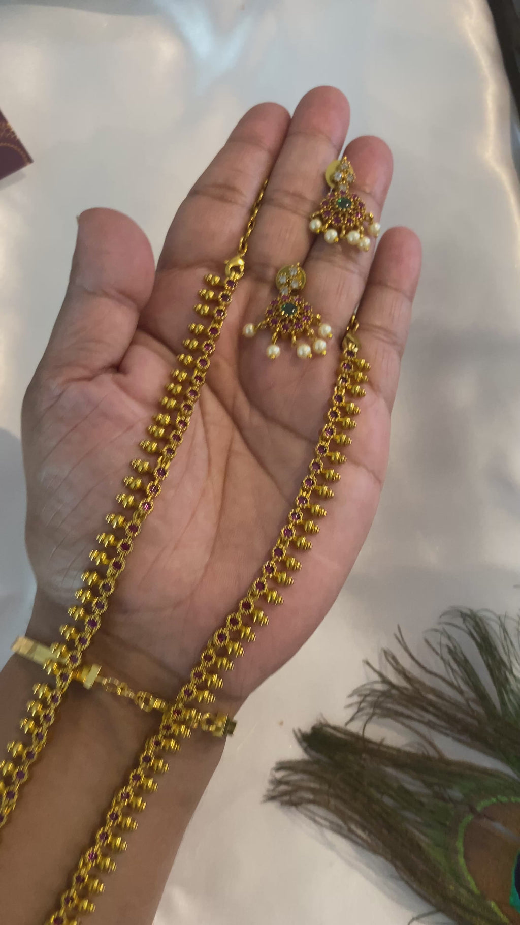 Kemp Style Long Haram Set | South Indian Temple Jewelry