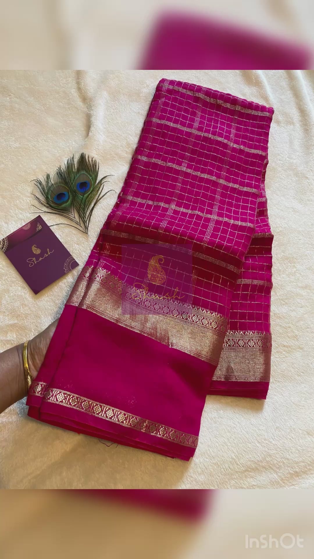 Pink Fancy Cotton Blend Saree with Silky Finish